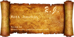 Rott Jusztin névjegykártya